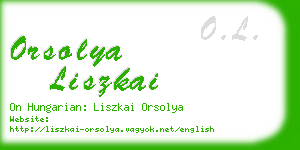 orsolya liszkai business card